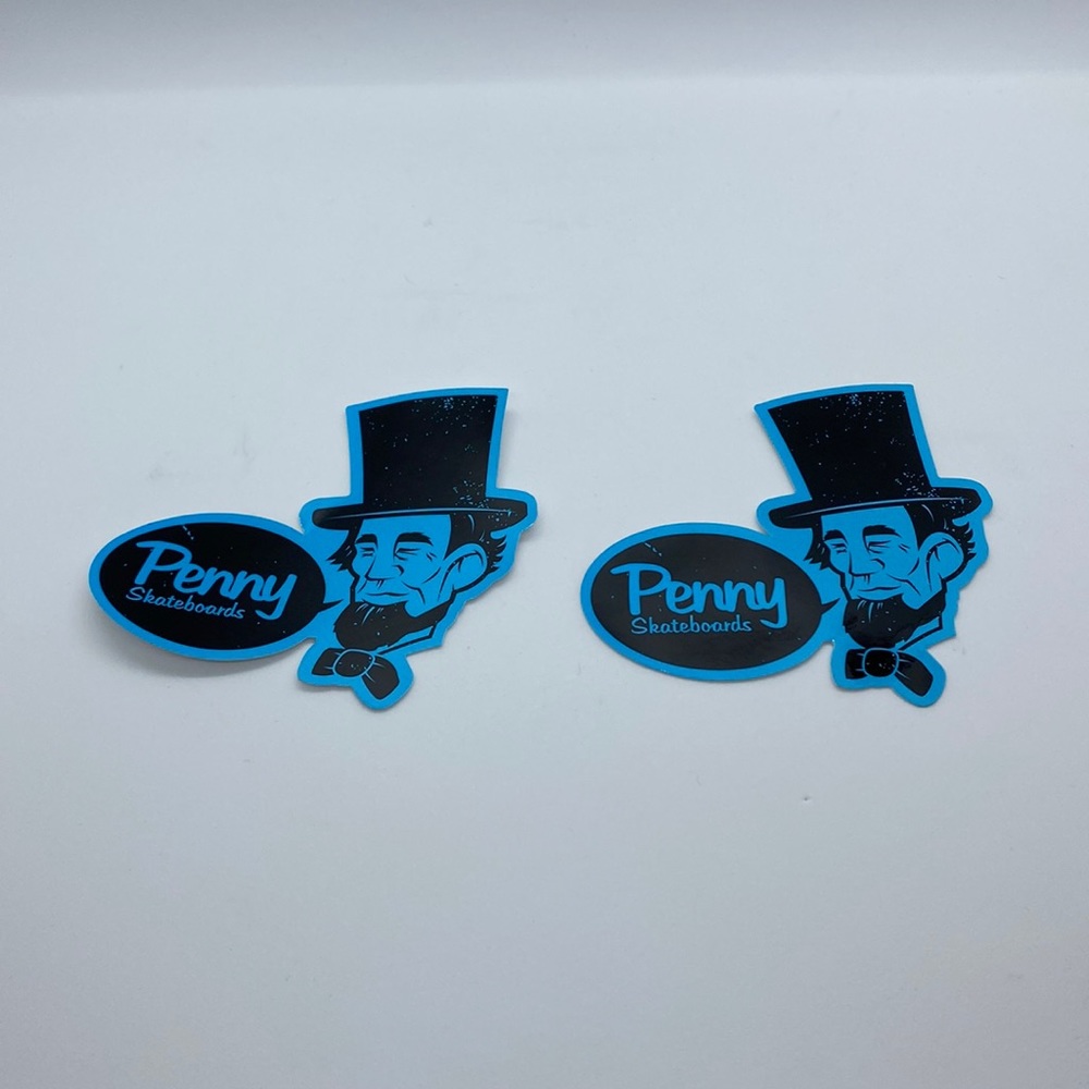 2 Penny Skateboard Stickers